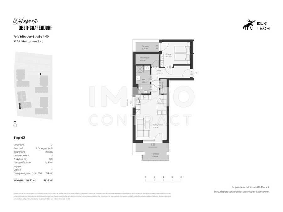 Terrassenwohnung in 3200 Ober-Grafendorf Immobilie: Terrassenwohnung in 3200 Ober-Grafendorf